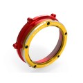 DBK Special Parts (Ducabike) Dual Color Clear Wet Clutch Cover for the Ducati Panigale / Streetfighter / Multistrada / Diavel V4 DBK Special Parts (Ducabike) Dual Color Clear Wet Clutch Cover for the Ducati Panigale / Streetfighter / Multistrada / Diavel V4